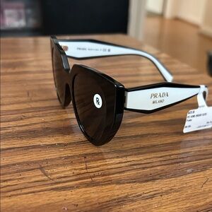 Prada Black and White Sunglasses